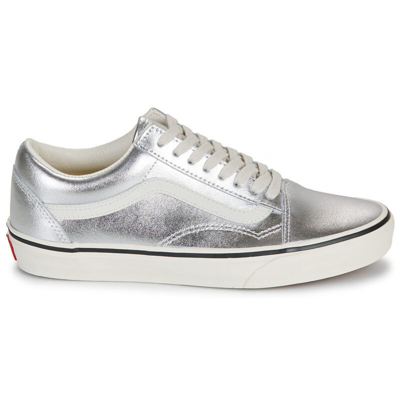 Vans Old Skool LEATHER METALLIC SILVER Argento Sneakers basse Donna - 2