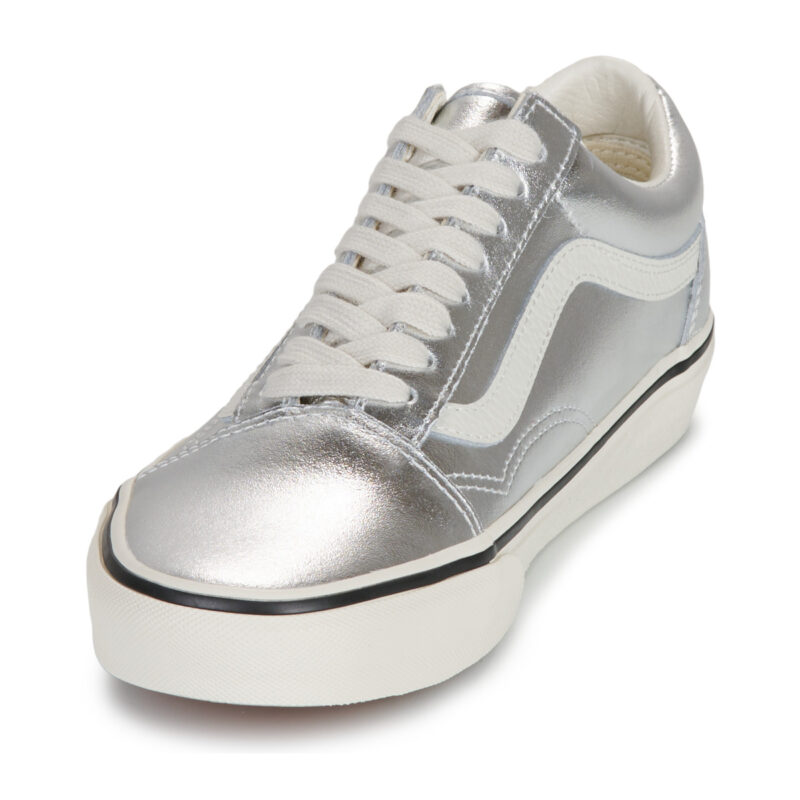 Vans Old Skool LEATHER METALLIC SILVER Argento Sneakers basse Donna - 3