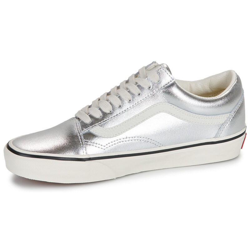Vans Old Skool LEATHER METALLIC SILVER Argento Sneakers basse Donna - 4