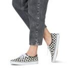 Vans Authentic Y28 - PRIMARY CHECK BLACK/WHITE Black Low sneakers Women - 8