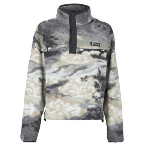 Felpa Columbia HELVETIA II PRINTED CROPPED HALF SNAP FLEECE Grigio Felpe Donna