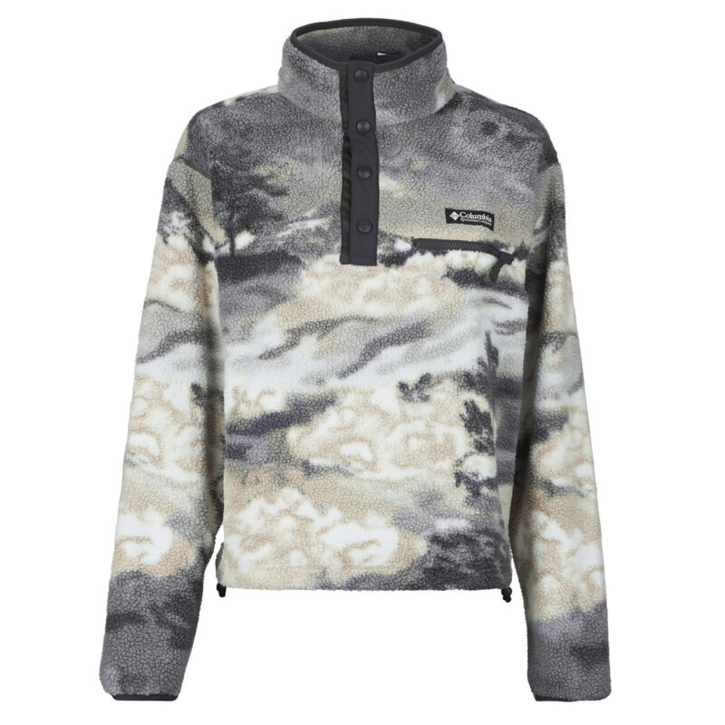 Columbia HELVETIA II PRINTED CROPPED HALF SNAP FLEECE Grau Sweatshirts Damen - 1
