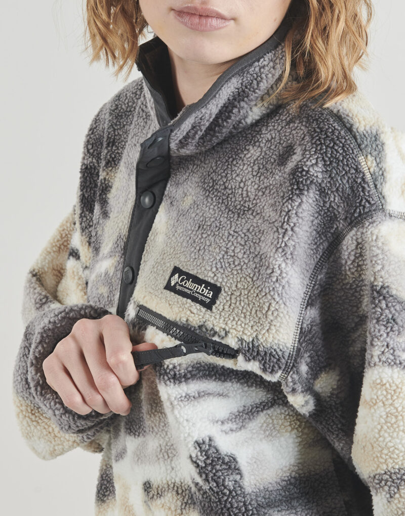 Columbia HELVETIA II PRINTED CROPPED HALF SNAP FLEECE Grau Sweatshirts Damen - 5
