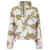 Sweat &agrave; capuche Columbia HELVETIA II PRINTED CROPPED HALF SNAP FLEECE Rose Sweatshirts Femme