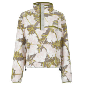 Felpa Columbia HELVETIA II PRINTED CROPPED HALF SNAP FLEECE Rosa Felpe Donna
