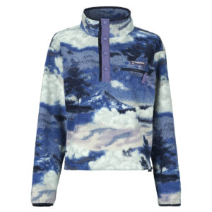Felpa  Columbia  HELVETIA II PRINTED CROPPED HALF SNAP FLEECE  Blu -  Felpe Donna