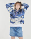 Sweatshirt Columbia HELVETIA II PRINTED CROPPED HALF SNAP FLEECE Blau Sweatshirts Damen - 2