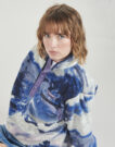 Sweatshirt Columbia HELVETIA II PRINTED CROPPED HALF SNAP FLEECE Blau Sweatshirts Damen - 5