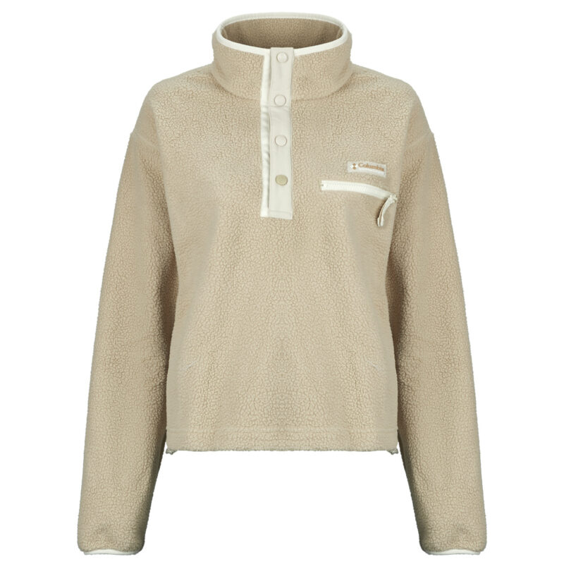Columbia HELVETIA II Cropped Half Snap Fleece Sweatshirt Beige Damen Sweatshirts - 1