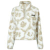 Sweat &agrave; capuche Columbia HELVETIA II PRINTED CROPPED HALF SNAP FLEECE Beige Sweats &agrave; capuche Femme