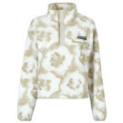Columbia HELVETIA II bedrucktes, kurzes Fleece-Sweatshirt mit halben Druckkn&ouml;pfen, Beige, Damen-Sweatshirt - 1