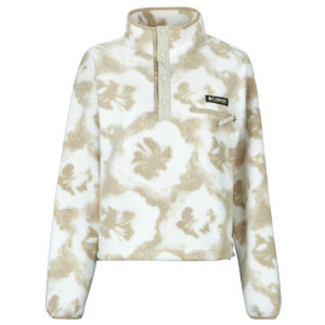 Felpa Columbia HELVETIA II PRINTED CROPPED HALF SNAP FLEECE Beige Felpe Donna
