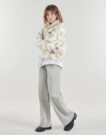 Columbia HELVETIA II bedrucktes, kurzes Fleece-Sweatshirt mit halben Druckkn&ouml;pfen, Beige, Damen-Sweatshirt - 3