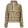 Sweat &agrave; capuche Columbia HELVETIA II PRINTED CROPPED HALF SNAP FLEECE Beige Sweats &agrave; capuche Femme