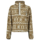 Columbia HELVETIA II bedrucktes, kurzes Fleece-Sweatshirt mit halben Druckkn&ouml;pfen, Beige, Damen-Sweatshirt - 1