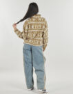 Columbia HELVETIA II bedrucktes, kurzes Fleece-Sweatshirt mit halben Druckkn&ouml;pfen, Beige, Damen-Sweatshirt - 4