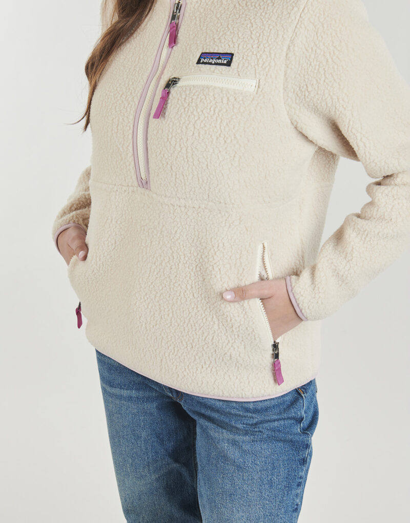 Felpa Patagonia W'S RETRO PILE MARSUPIAL Beige Felpe Donna - 5