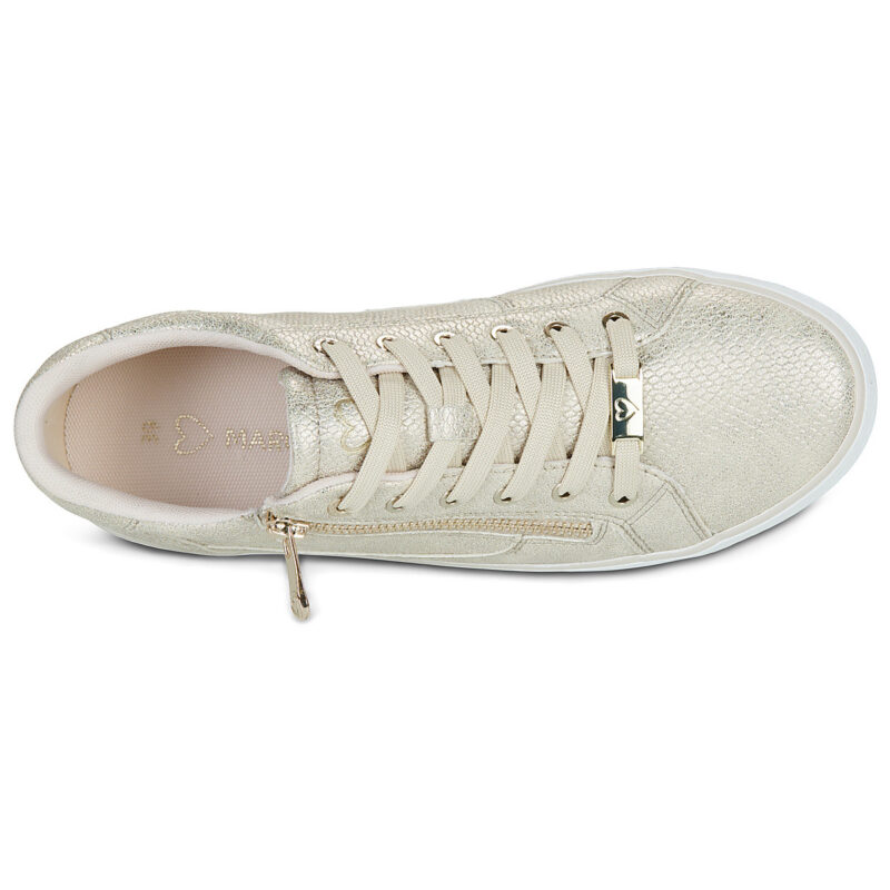 Marco Tozzi 2-23757-46-961 Goldene Damen-Sneaker, niedrig geschnitten - Gr&ouml;&szlig;e 6