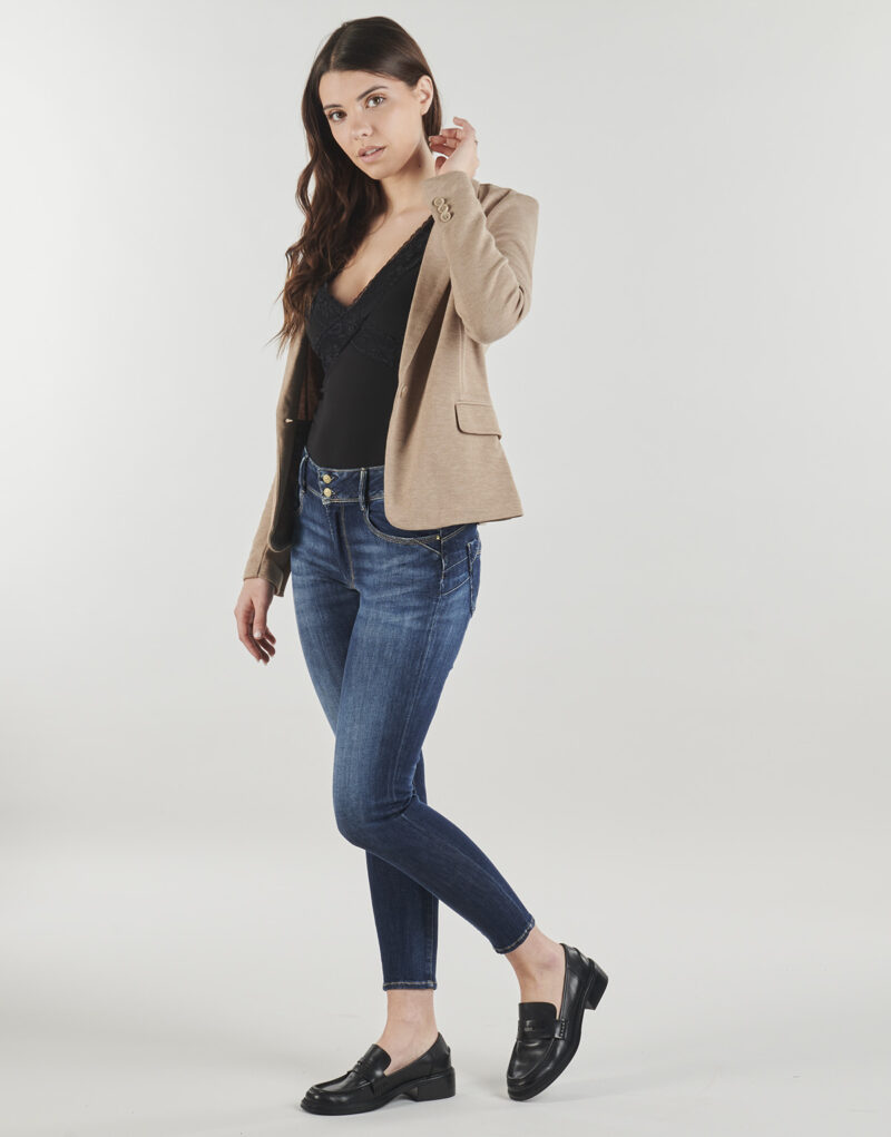 Vaqueros ajustados Le Temps des Cerises MINNA Jeans ajustados azules para mujer - 3