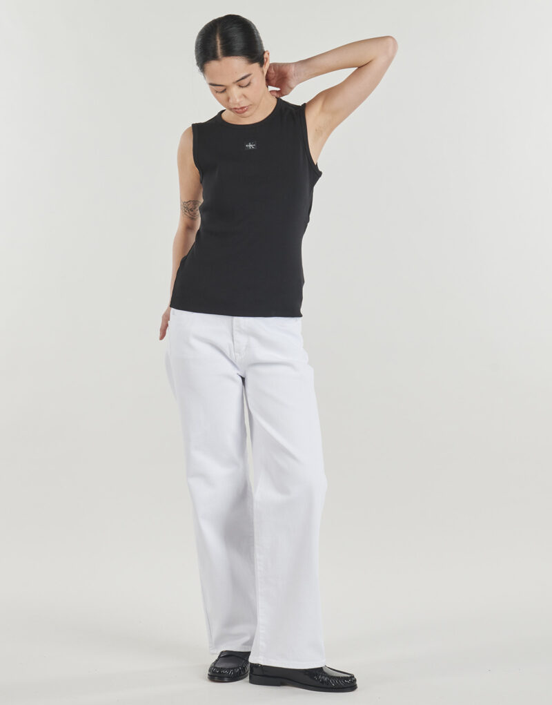 Jeans Flare Le Temps des Cerises PULP Wide Leg 7/8 Bianco Jeans Flare Donna - 2