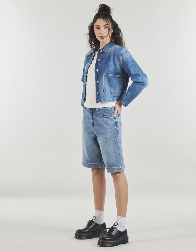 Jeansjacke Le Temps des Cerises AKSEL Blau Jeansjacken Damen - 3