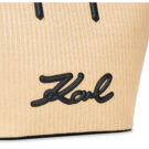 Karl Lagerfeld K/SIGNATURE RAFFIA MD TOTE Beige Borse Shopping Donna - 4