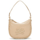 Karl Lagerfeld Sacs bandouli&egrave;re femme beiges K/AUTOGRAPH PATCH HALFMOON SHB - 1