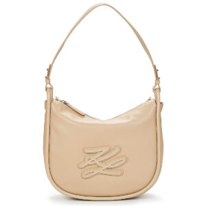 Karl Lagerfeld K/AUTOGRAPH PATCH HALFMOON SHB Beige Borse a spalla Donna