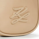 Karl Lagerfeld Sacs bandouli&egrave;re femme beiges K/AUTOGRAPH PATCH HALFMOON SHB - 4