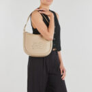 Karl Lagerfeld Sacs bandouli&egrave;re femme beiges K/AUTOGRAPH PATCH HALFMOON SHB - 6