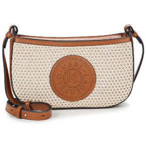 Karl Lagerfeld K/CIRCLE SADDLE CB RAFFIA MESH Beige Borsa a tracolla Donna