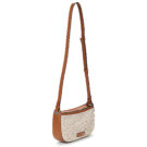Karl Lagerfeld K/CIRCLE SADDLE CB RAFFIA MESH Beige Borsa a tracolla Donna - 3
