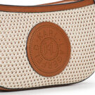 Karl Lagerfeld K/CIRCLE SADDLE CB RAFFIA MESH Beige Borsa a tracolla Donna - 4