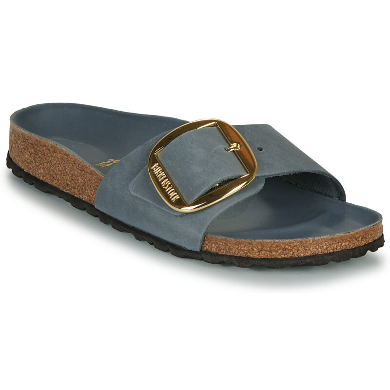 BIRKENSTOCK Madrid Big Buckle Oiled / Pelle / Basalt / Grey / Narrow Blue Women's Slipper - 1