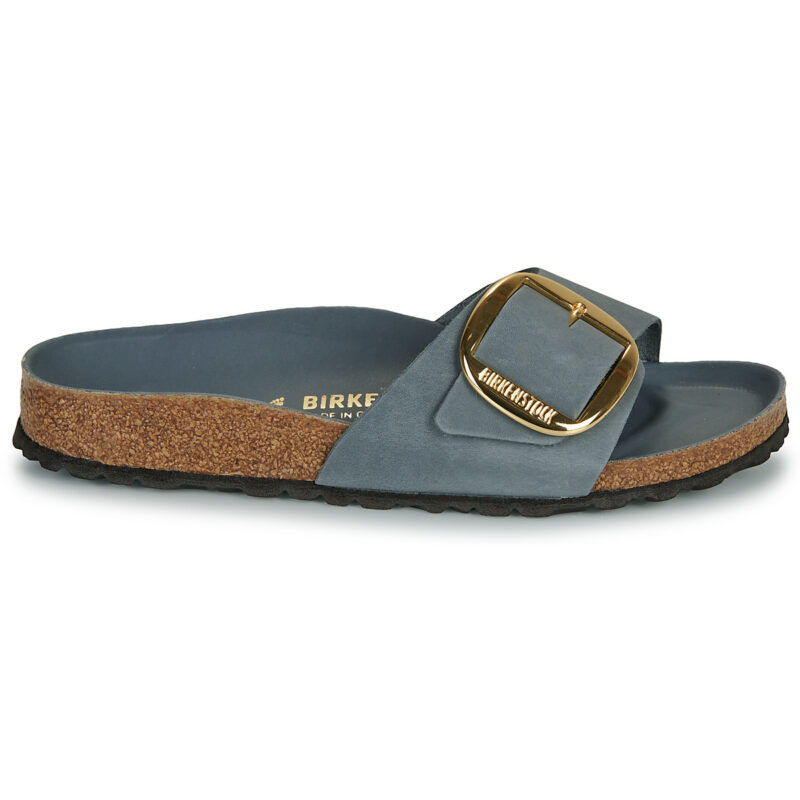 BIRKENSTOCK Madrid Big Buckle Oiled / Pelle / Basalt / Grey / Narrow Blue Women's Slipper - 2