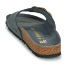BIRKENSTOCK Madrid Big Buckle Oiled / Pelle / Basalt / Grey / Narrow Blue Women's Slipper - 5
