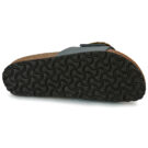 BIRKENSTOCK Madrid Big Buckle Oiled / Pelle / Basalt / Grey / Narrow Blue Women's Slipper - 7