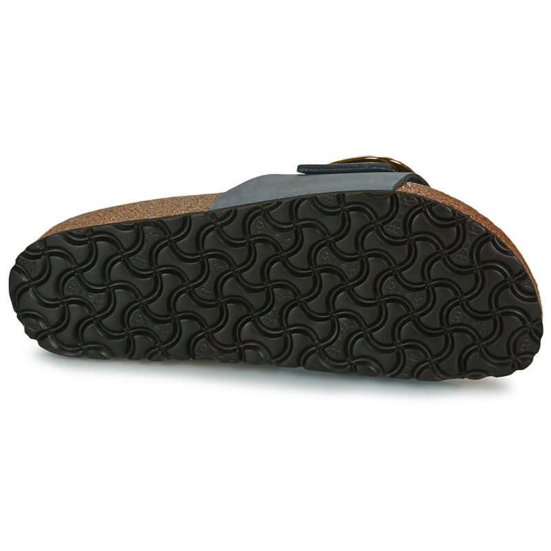 BIRKENSTOCK Madrid Big Buckle Oiled / Pelle / Basalt / Grey / Narrow Blue Women's Slipper - 7