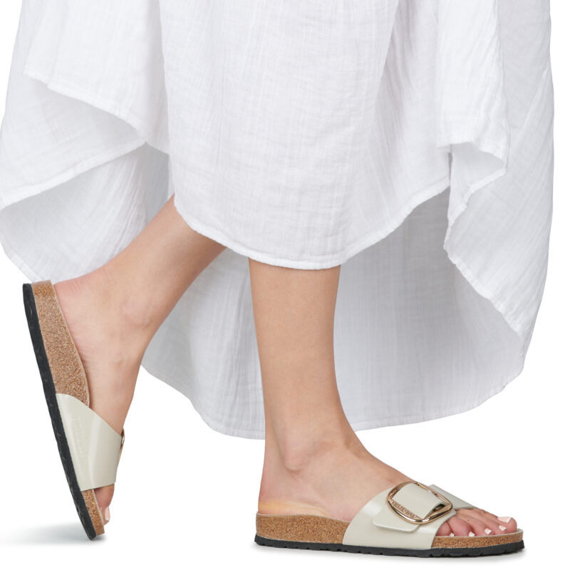 BIRKENSTOCK Madrid Big Buckle High / Luce / Oyster / Stretto Bianco Ciabatta Donna - 8