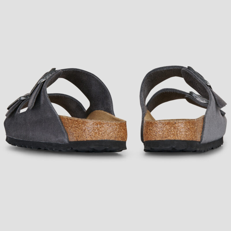 Zapatillas de mujer BIRKENSTOCK Arizona de ante/carb&oacute;n/gris estrecho - Talla 3