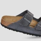 Zapatillas de mujer BIRKENSTOCK Arizona de ante/carb&oacute;n/gris estrecho - Talla 4