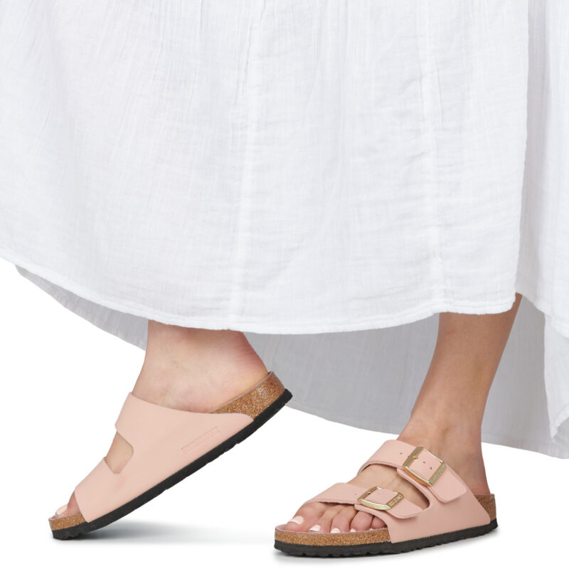 BIRKENSTOCK Arizona Birko-flor / Triples / New / Beige / Pink / Clay / Narrow Beige Women's Clogs - 8