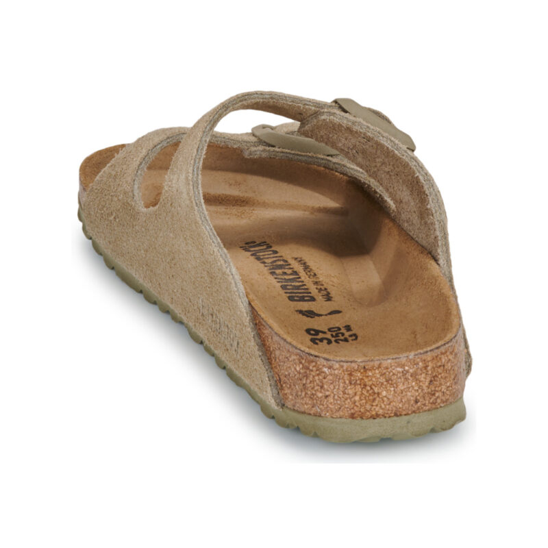 BIRKENSTOCK Arizona Suede / Khaki / Stretto Beige Ciabatta Donna - 5