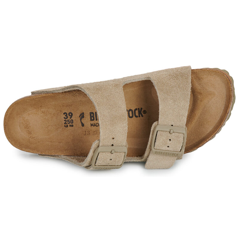 BIRKENSTOCK Arizona Suede / Khaki / Stretto Beige Ciabatta Donna - 6