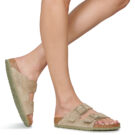 BIRKENSTOCK Arizona Suede / Khaki / Stretto Beige Ciabatta Donna - 8