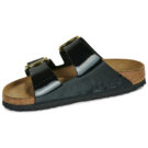 BIRKENSTOCK Arizona Big Buckle Patent / Black / Gold / Narrow Black Women's Clogs - 4