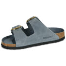 BIRKENSTOCK Arizona Big Buckle Oiled / Pelle / Basalt / Grey / Narrow Blue Women's Slipper - 4