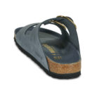 BIRKENSTOCK Arizona Big Buckle Oiled / Pelle / Basalt / Grey / Narrow Blue Women's Slipper - 5