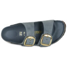 BIRKENSTOCK Arizona Big Buckle Oiled / Pelle / Basalt / Grey / Narrow Blue Women's Slipper - 6