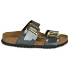 BIRKENSTOCK Sydney Cushion Buckle Birko-flor / Metallic / Black / Narrow Black Women's Slipper - 2